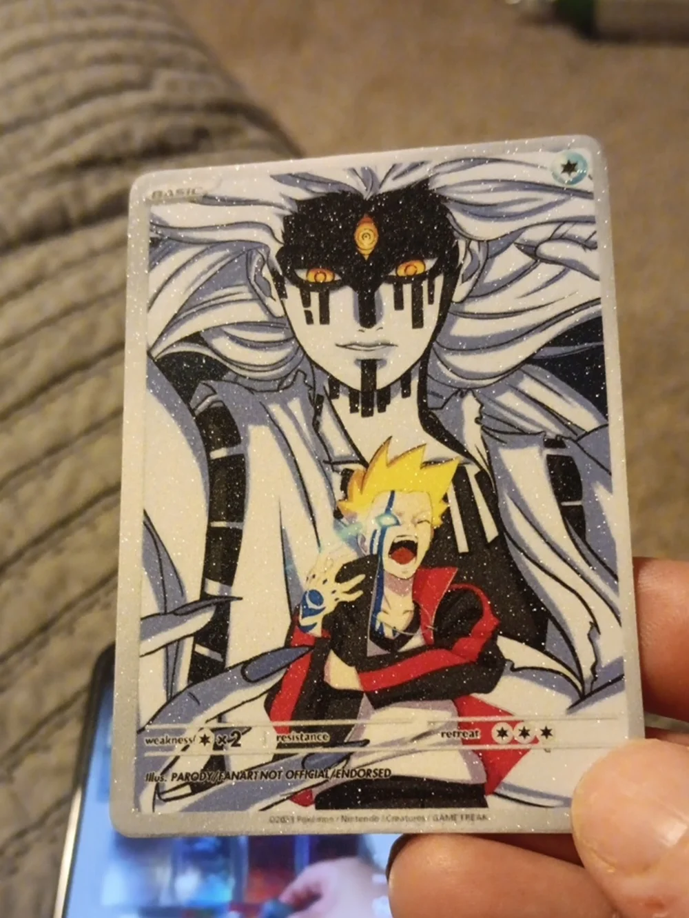 Kids Trading Card - Black, White & Red Character Design
